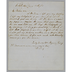 Letter from Myron Gray to William Foster