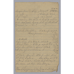 Indiscernible land warrant notes (1 of 4)