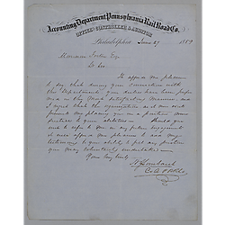 Letter from K.J. Lambert to Morrison Foster