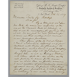 Letter from M.K. Jesup to Morrison Foster