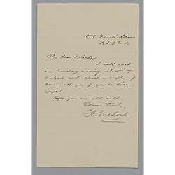 Letter from M. Hordoch to Morrison Foster