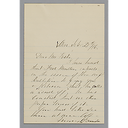 Letter from Mary Drummston to Morrison Foster