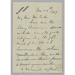 Letter from Andrew Carnegie to Morrison Foster
