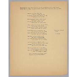 Valentine from J.C. Blair to Julia Murray, retyped by Evelyn Morneweck