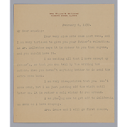 Valentine from Julie McIlvaine to Evelyn Morneweck