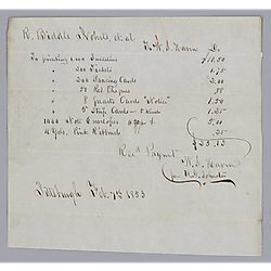 Payment of "Assembly Ball"; W.S. Haven to managers of the ball