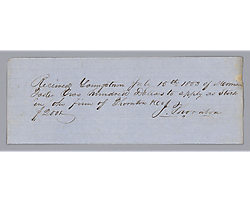 Payment receipt signed by Jesse Thornton