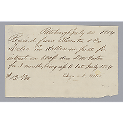 Receipt, signed by Eliza Foster
