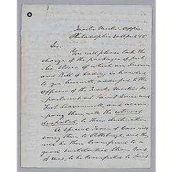 Letter from Major Thomas Martin to Morrison Foster
