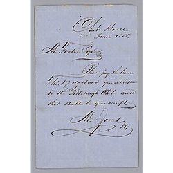 Mr. Dowd of the Pittsburgh Club to Morrison Foster