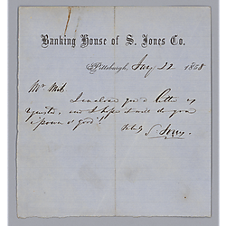 Letter from S. Jones to Morrison Foster