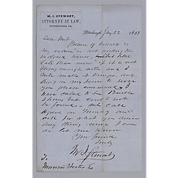 Letter from M.I. Stewart to Morrison Foster