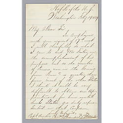 Letter from Thomas B. Florence to Captain Overton Carr