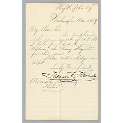 Letter from Thomas Florence to Morrison Foster