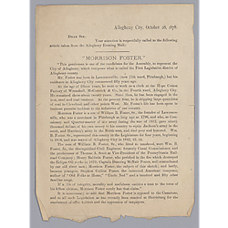 Typed excerpt from Allegheny Evening Mail