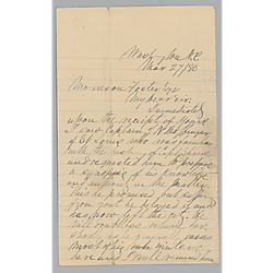 Letter from Randolph Klein to Morrison Foster