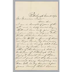 Letter from John Matthews to Morrison Foster