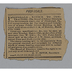Small ad, no publication documentation