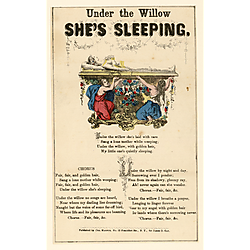 Under the willow she's sleeping. Text Text
