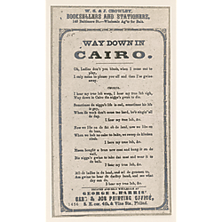 Way down in Ca-i-ro. Text Text