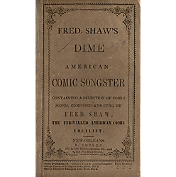 Dime American comic songster. 1859