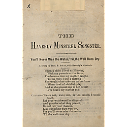Minstrel songster