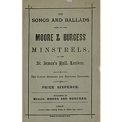 Songs and ballads sung by Moore & Burgess Minstrels