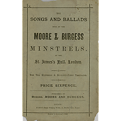Songs and ballads sung by Moore & Burgess Ministrels