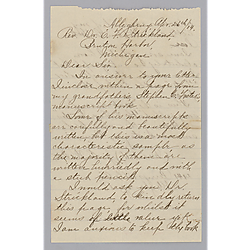 From Jessie W. Rose to Dr. E.F. Strickland