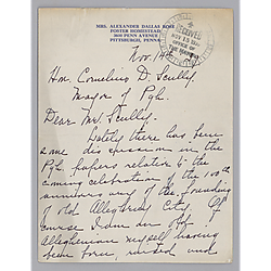From Jessie W. Rose to Mayor Cornelius Scully