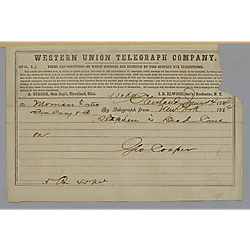 Western Union Telegram reporting Foster's death