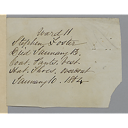 Inventory of Foster's personal possessions