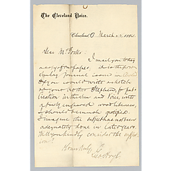 From George Hoyt of The Cleveland Voice to Morrison Foster