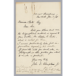 From John D. Champlain, Jr., Charles Scribner & Sons, to Morrison Foster