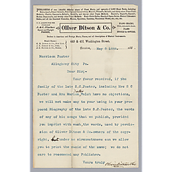 From Oliver Ditson & Co. to Morrison Foster