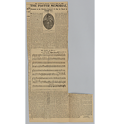 "The Foster Memorial: Monument to Pittsburg Composer --- It May be Placed in Highland Park," The Pittsburg Leader