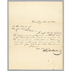 From William B. Foster, Jr., to PA Canal Commission