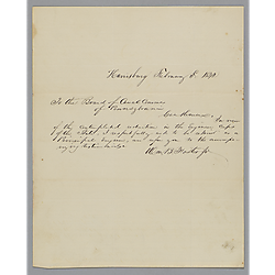 From William B. Foster, Jr., to the PA Canal Commission
