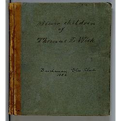 Buchanan Glee Club Constitution and Minute Book