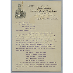 From the Grand Lodge of PA to Alfred Morneweck
