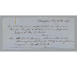 Receipt for $50,000