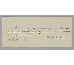 Receipt for $100 from Thomas B. Franklin
