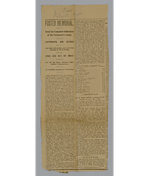 "Foster Memorial: Need for complete collection of the composer's songs"