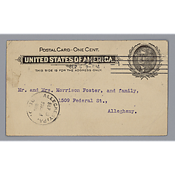 Postcard to Morrison Foster from T.J. Keenan