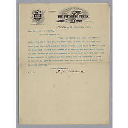 To Morrison Foster from T.J. Keenan, Jr.