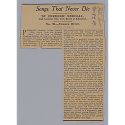 "Songs that Never Die: No. 24 "Swanee River," Pittsburgh Sun