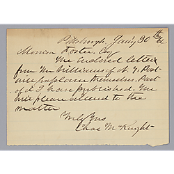 From Charles McKnight to Morrison Foster