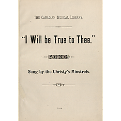 I will be true to thee