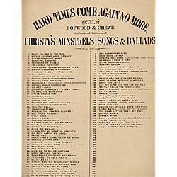 Hard times come again no more; arr