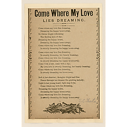 Come where my love lies dreaming. Text Text